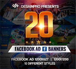 20个博客顶部广告模板：20 Facebook Ad Banners V1